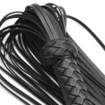 Leather Flogger Whip with Braided Handle - Image 2