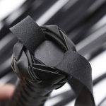 Leather Flogger Whip with Braided Handle - Image 4