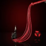 Premium Leather Cat O' Nine Tails Whip - 80cm - Image 3