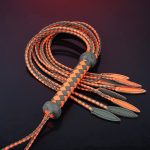 Premium Leather Cat O' Nine Tails Whip - 64cm - Image 10