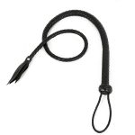 Black Leather Long Whip - Image 6