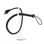 Black Leather Long Whip