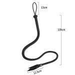 Black Leather Long Whip - Image 5