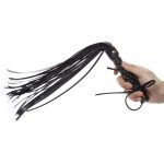 Bow Single Stud Handle Leather Whip - Image 3