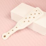 White & Pink Fairy Leather Spanking Paddle