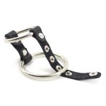 Strap and Steel Cock Ring and Ball Divider - Image 2