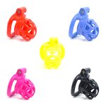 Resin Chastity Device With 4 Penis Rings - Image 9