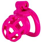 Resin Chastity Device With 4 Penis Rings - Image 2