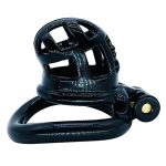 Resin Chastity Device With 4 Penis Rings - Image 3