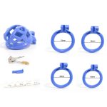 Resin Chastity Device With 4 Penis Rings - Image 4