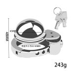 CB Chastity Lock Cock Cage - Adjustable Ring - Image 5