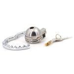 Round Lid Gear Ring Metal Chastity Cage - Image 7