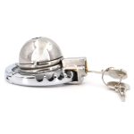 Round Lid Gear Ring Metal Chastity Cage - Image 2