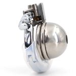 Round Lid Gear Ring Metal Chastity Cage - Image 4