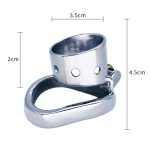 Bent Ring Cylindrical Short Chastity Lock - Image 4