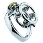 Rivet Screw Double Ring Chastity Lock Cage - Image 3