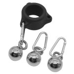 Silicone Ring with 3 Metal Pendant Balls - Image 4