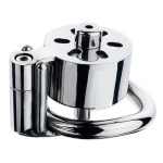 Canned Male Chastity Cock Cage with Urethral Plug - Image 2