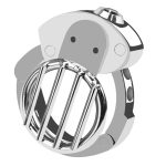 Plate Cage Chastity Device - Adjustable Ring - Image 3
