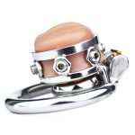 Fake Silicone Stainless Steel Chastity Cage - Image 3