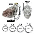 Metal Chastity Cage Mesh Male Locks Devices - Image 3