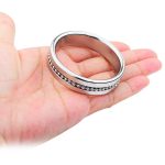 Metal Cock Ring with Grooves - Image 3