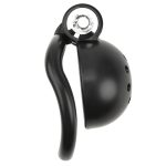 Button Lock Chastity Cage With Metal Penis Plug - Image 8