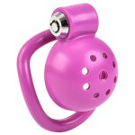 Button Lock Chastity Cage With Metal Penis Plug - Image 10