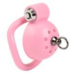 Button Lock Chastity Cage With Traction Leash - Image 5