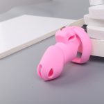 Silicone Hide Lock Chastity Cage - Image 7