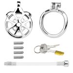 Spike Chastity Cage With Silicone Urethral Catheter - Image 2