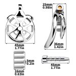Spike Chastity Cage With Metal Urethral Catheter - Image 2