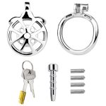 Spike Chastity Cage With Metal Urethral Catheter - Image 3