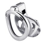 Stainless Steel Chastity Cage With Strap - Image 2
