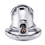 Stainless Steel Chastity Cage With Strap - Image 4