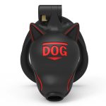 Slave Dog Head Chastity Cage - Dog Word
