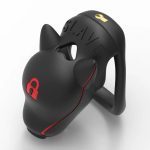 Slave Dog Head Chastity Cage - Invisible Lock