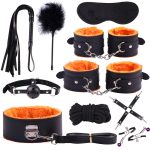 Double Color Plush Bondage Kit - 10 Pcs - Image 6