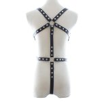 Open Breast Leather Body Harness - Image 7