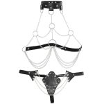Women's Leather Sexy Lingerie With Iron Chain - Image 7