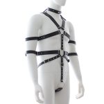 Fetish Full Body Harness With Double Cuffs - Image 3