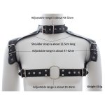Neck Collar Body Harness Leather Straps - Image 3