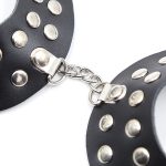 Open Outline Leather Bra with Rivets - Image 3