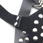 Open Outline Leather Bra with Rivets - Image 4