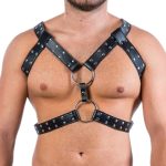 Men's Sexy Bondage Double Belt Chest Harness - Image 6