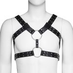 Men's Sexy Bondage Double Belt Chest Harness - Image 8