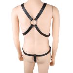 Leather Full Body Bondage Harness With Pouch