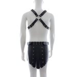 Men's Faux Leather Chest Shorts Bondage