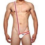 Men's One Side Stretch Bodysuit Mankini Thong - Image 6