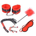 Black And Red Downy Fetish Play Kit - 5 Pcs - Image 5